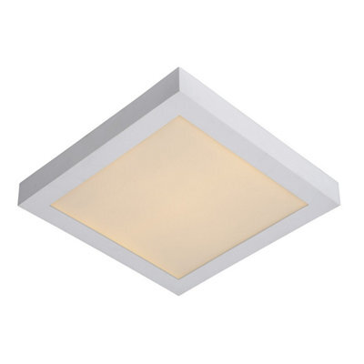 Lucide Brice-Led Modern Flush Ceiling Light Bathroom - Led Dim. - 1X30W 3000K - Ip44 - White - image 1