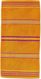 Catherine Lansfield Rainbow Stripe Cotton 75X50Cm Beach Towel Pair Pink/orange - thumbnail 4