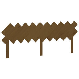 Berkfield Bed Headboard Honey Brown 196X3X80.5 Cm Solid Wood Pine - thumbnail 2