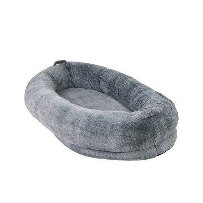 Large Human Dog Bed Pets Giant Beanbag Bed Washable Fur Cover, Blanket - image 1