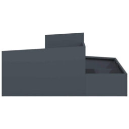 Berkfield Garden Planter Anthracite 100 X 100 X 50 Cm Steel - thumbnail 6