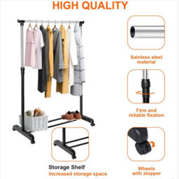 Floor Standing Coat Rack, Clothes And Jacket Hanger For Bedroom Or Home. - thumbnail 3