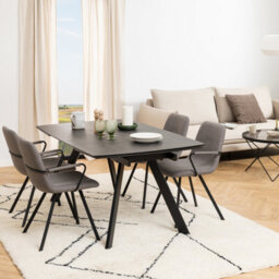 Furniture To Go Blackburn Black Ceramic Dining Table - thumbnail 4