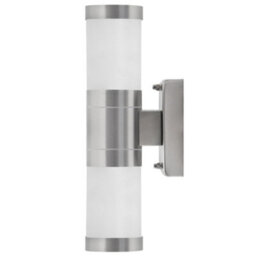 Long Life Lamps Company Stainless Steel Up Down Wall Light Frosted Glass Cover Ip44 Garden Wall Light Zlc017 - thumbnail 4