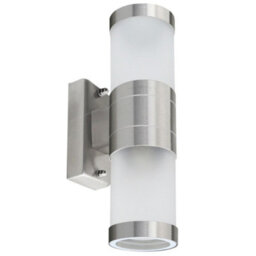 Long Life Lamps Company Stainless Steel Up Down Wall Light Frosted Glass Cover Ip44 Garden Wall Light Zlc017 - thumbnail 3