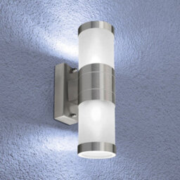 Long Life Lamps Company Stainless Steel Up Down Wall Light Frosted Glass Cover Ip44 Garden Wall Light Zlc017 - thumbnail 6