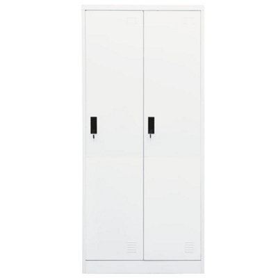 Berkfield Durable Wardrobe White 80X50X180 Cm Steel