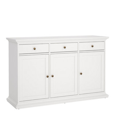 Furniture To Go Paris Sideboard With 3 Doors And 3 Drawers In White - image 1