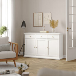 Furniture To Go Paris Sideboard With 3 Doors And 3 Drawers In White - thumbnail 8