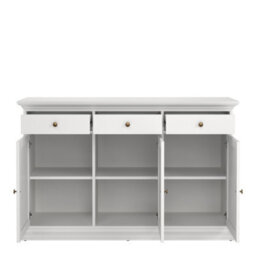 Furniture To Go Paris Sideboard With 3 Doors And 3 Drawers In White - thumbnail 6