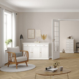 Furniture To Go Paris Sideboard With 3 Doors And 3 Drawers In White - thumbnail 7