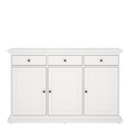 Furniture To Go Paris Sideboard With 3 Doors And 3 Drawers In White - thumbnail 2