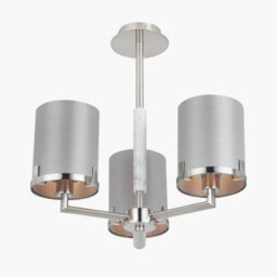 Pacific Lifestyle Midland Brushed Nickel And Grey Marble Effect 3 Arm Pendant - thumbnail 5