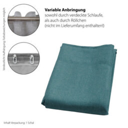 Bricoflor Blackout Curtain With Concealed Loops  - Blue - 2,45 X 1,40 M - Plain - thumbnail 7