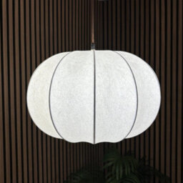 CGC Interiors Cgc Natalia Cloud Dancer White Oval Distressed Silk Lampshade - thumbnail 7