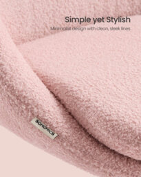 LEDREM Office Chair, Sherpa Fabric, Foam Padding, Adjustable Height, For Home Office, Study, Bedroom, Jelly Pink - thumbnail 4