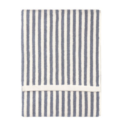 Yard Hebden Striped 100% Cotton Hand Towel, Mineral Blue, 50 X 100Cm - image 1