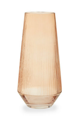 Orsina Smoked Amber Glass Vase, Minimalist Flower Vase, Decorative Glass Vase, Small Flower Vase For Living Room - image 1