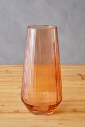 Orsina Smoked Amber Glass Vase, Minimalist Flower Vase, Decorative Glass Vase, Small Flower Vase For Living Room - thumbnail 2