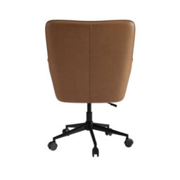 AmberGlo Brown Faux Leather Swivel Office Desk Chair - Hugh - thumbnail 7