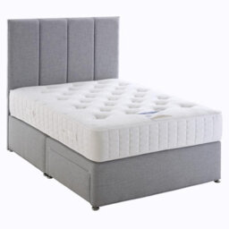 Divan Base Direct Dura Bed Crystal Orthopaedic Sprung Divan Bed Set 4'0 Small Double Large End Drawer- Wool Clay - thumbnail 1