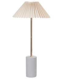Beliani 68Cm Bedside Lamp - Adjustable Beige Shade, Concrete Base - thumbnail 2
