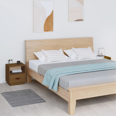 Berkfield Bedside Cabinets 2 Pcs Honey Brown 40X34X45 Cm Solid Wood Pine - image 1