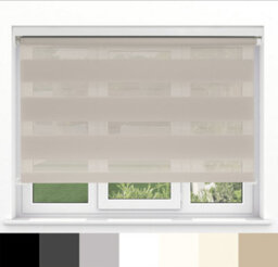 Caecus Blinds Day & Night Zebra Roller Blind Light Grey 50Cm  X 210Cm - thumbnail 1