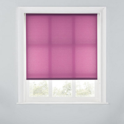 A.unique Home Premium Trimmable Daylight Roller Window Blind - Light Filtering Fabric - 2Ft - Aubergine - 60Cm (W) X 170Cm (L) - image 1