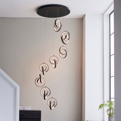 Anson Lighting Milo Sand Black Integrated Led Ceiling Pendant - image 1