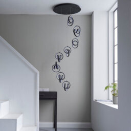 Anson Lighting Milo Sand Black Integrated Led Ceiling Pendant - thumbnail 8