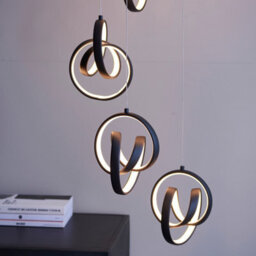 Anson Lighting Milo Sand Black Integrated Led Ceiling Pendant - thumbnail 4