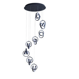 Anson Lighting Milo Sand Black Integrated Led Ceiling Pendant - thumbnail 3