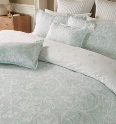 Samantha Faiers Home Ophelia Floral Reversible King Size Duvet Cover Set With Pillowcases - Duck Egg - thumbnail 2