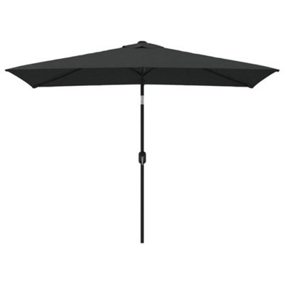 Berkfield Outdoor Parasol With Metal Pole 300X200 Cm Black - image 1
