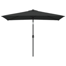 Berkfield Outdoor Parasol With Metal Pole 300X200 Cm Black - thumbnail 1