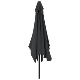 Berkfield Outdoor Parasol With Metal Pole 300X200 Cm Black - thumbnail 3
