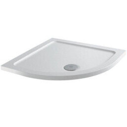 Affine Modern Quadrant Shower Tray 800 X 800mm Low Profile Slimline Lightweight White - thumbnail 1