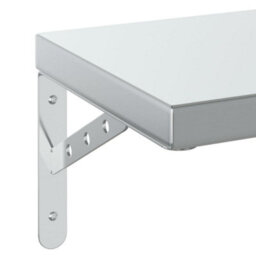 Berkfield Wall Shelves 2 Pcs 50X23.5 Cm Silver Stainless Steel - thumbnail 8