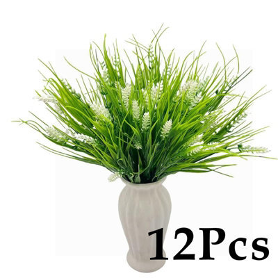 Amorly 12Pcs Uv Resistant No Fade Outdoor Artificial Plants  Flowers,fake Lavender Flowers Indoor  Outdoor Decor For Planter Front Porch - image 1