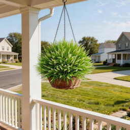 Amorly 12Pcs Uv Resistant No Fade Outdoor Artificial Plants  Flowers,fake Lavender Flowers Indoor  Outdoor Decor For Planter Front Porch - thumbnail 2