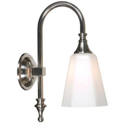 Luminosa Lighting Luminosa Classic Bathroom Wall Light Satin Nickel Ip44
