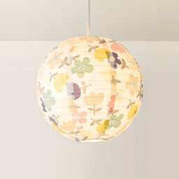 Valuelights Annie Bold Floral Natural Fabric Globe Ball Ceiling Lamp Shade (D)29Cm - thumbnail 6