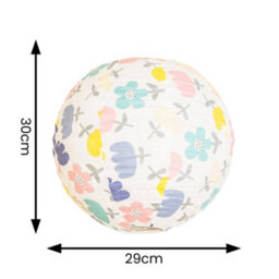 Valuelights Annie Bold Floral Natural Fabric Globe Ball Ceiling Lamp Shade (D)29Cm - thumbnail 3