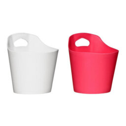 Orsina Captivating Hot Pink Plastic Storage Caddy,radiant Storage Basket,utility Basket,multi-Purpose Container - thumbnail 2