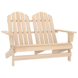 Berkfield 2-Seater Garden Adirondack Chair Solid Fir Wood - thumbnail 1