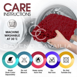 Gc Gaveno Cavailia Infinity Loop 2 Piece Bath Mat Set Deep Red Super Absorbent Non Slip Shower Mat - thumbnail 5