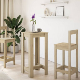 Berkfield Bar Table Sonoma Oak 51X50X103.5 Cm Engineered Wood - thumbnail 3