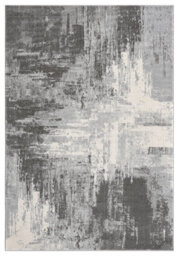Obsidian Modern Low Pile Area Rug - Craft Abstract Design Grey 160Cm X 230Cm - thumbnail 2