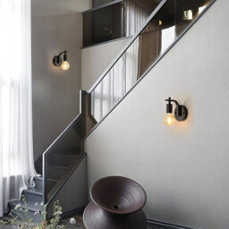 Pheashine Black Vintage Industrial Wall Light 2-Pack E27 Retro Metal Sconce - thumbnail 3